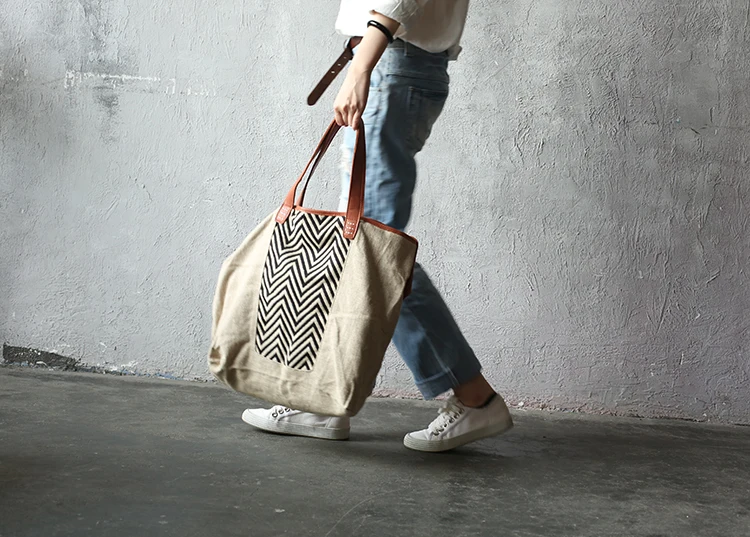 Vendange женская сумка Ретро Повседневная простая льняная Очаровательная кожаная