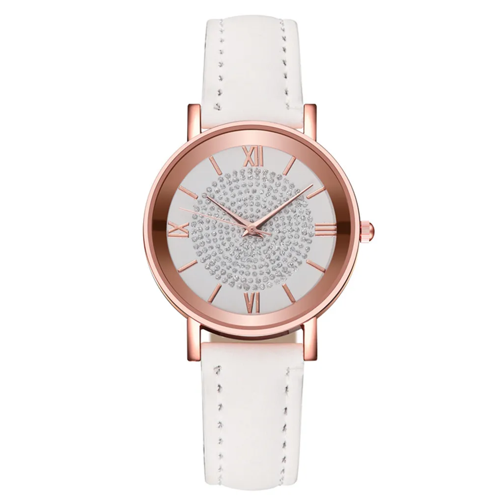Женские повседневные часы reloj mujer наручные с кожаным ремешком женские кварцевые в