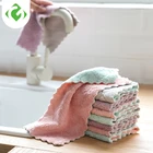 Чистящая салфетка из микрофибры GUANYAO, Мочалка для кухни, двухслойная Толстая тряпочка, мягкое впитывающее полотенце для рук