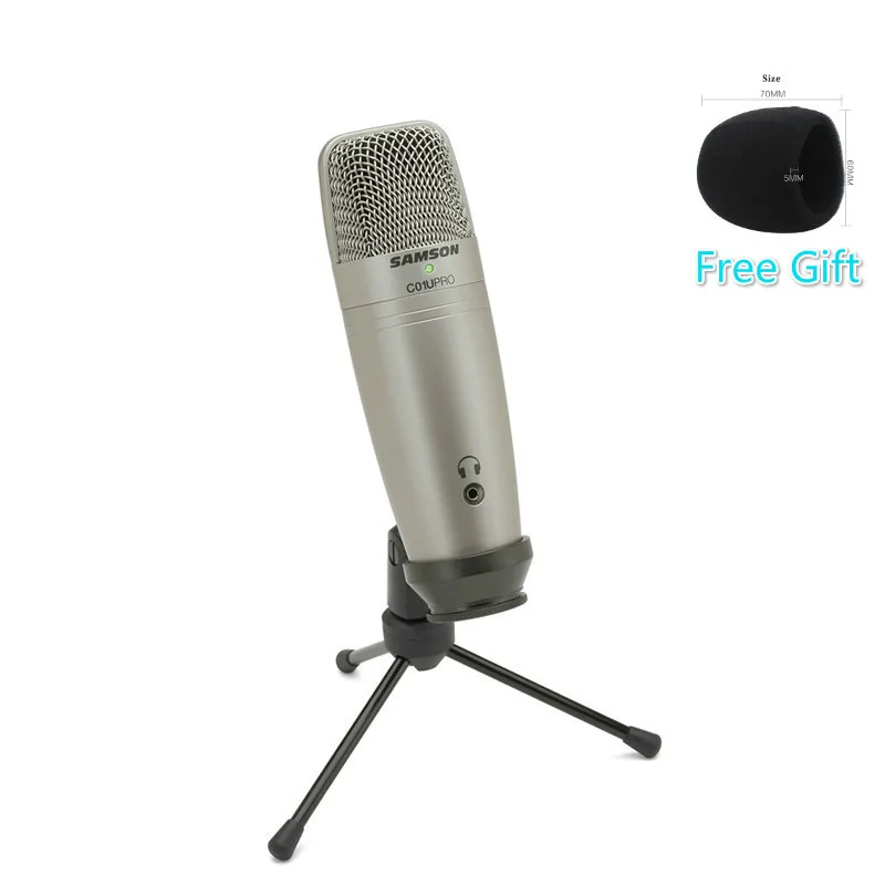 Samson C01U Pro USB Супер конденсаторный микрофон в реальном времени мониторинг конденсаторный микрофон для вещания музыки записи