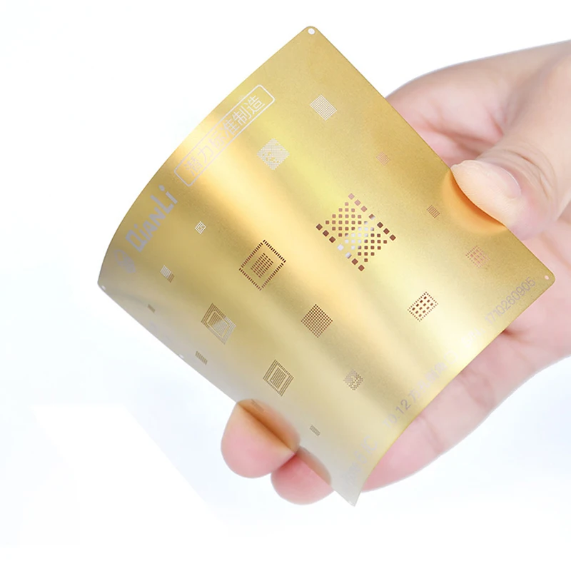 QIANLI laser 3D planting tin bead template gold mesh suitable for iPhone A8 A9 A10 A11 CPU stainless steel | Инструменты