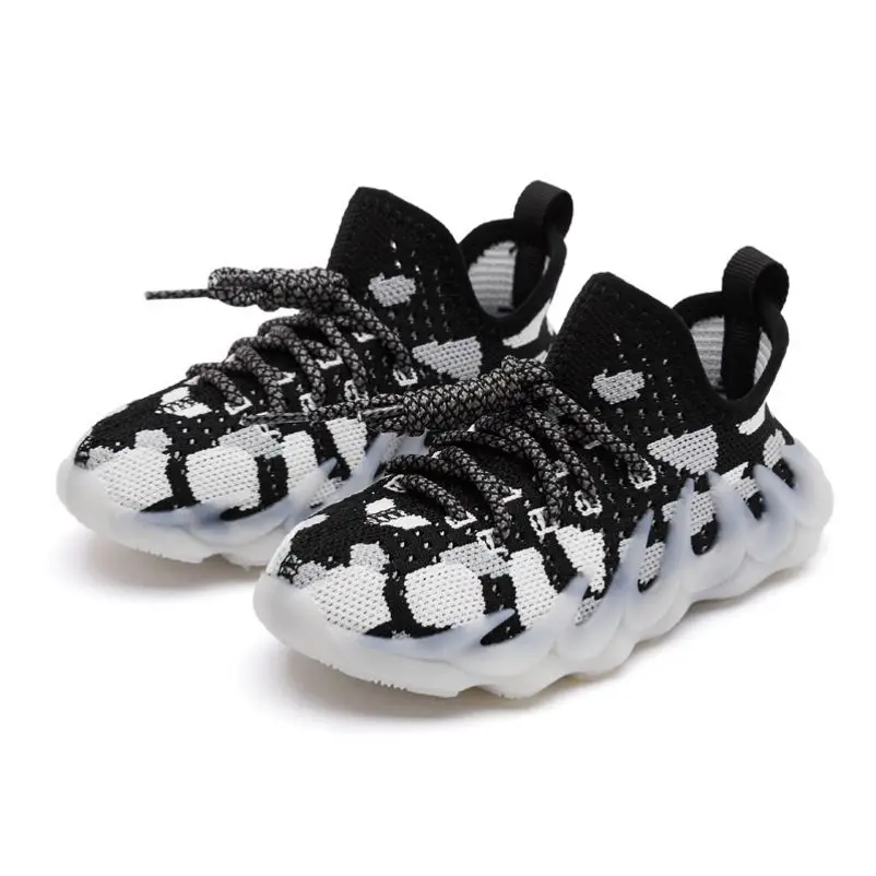 

Hobby bear boys' tendon sports shoes 2021 summer children's soft soled father coconut shoes girls' breathable flying woven