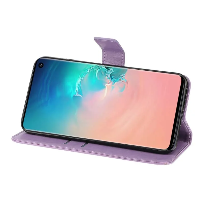 Однотонный кожаный чехол книжка для Samsung Galaxy S10 S9 S8 Plus S10E A10 A20 A30 A40 A50 A70 S телефона