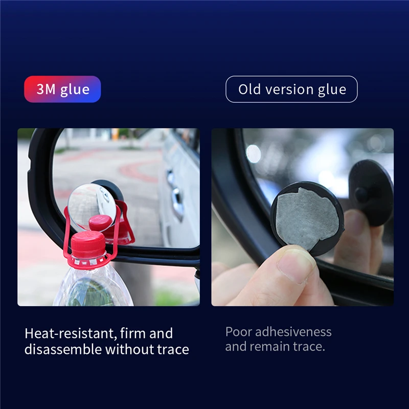 Рок HD слепое бескаркасное выпуклое зеркало заднего вида автомобиля 360 градусов