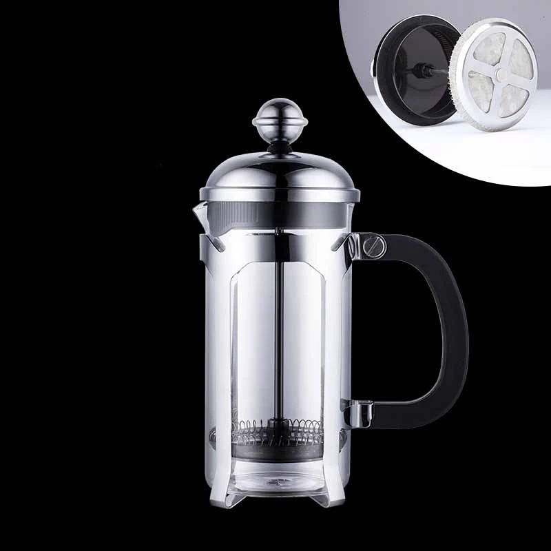 

French Press Coffee/ Tea Brewer Coffee Pot Coffee Maker Kettle 1000ML Stainless Steel Glass for Coffee Drinkware
