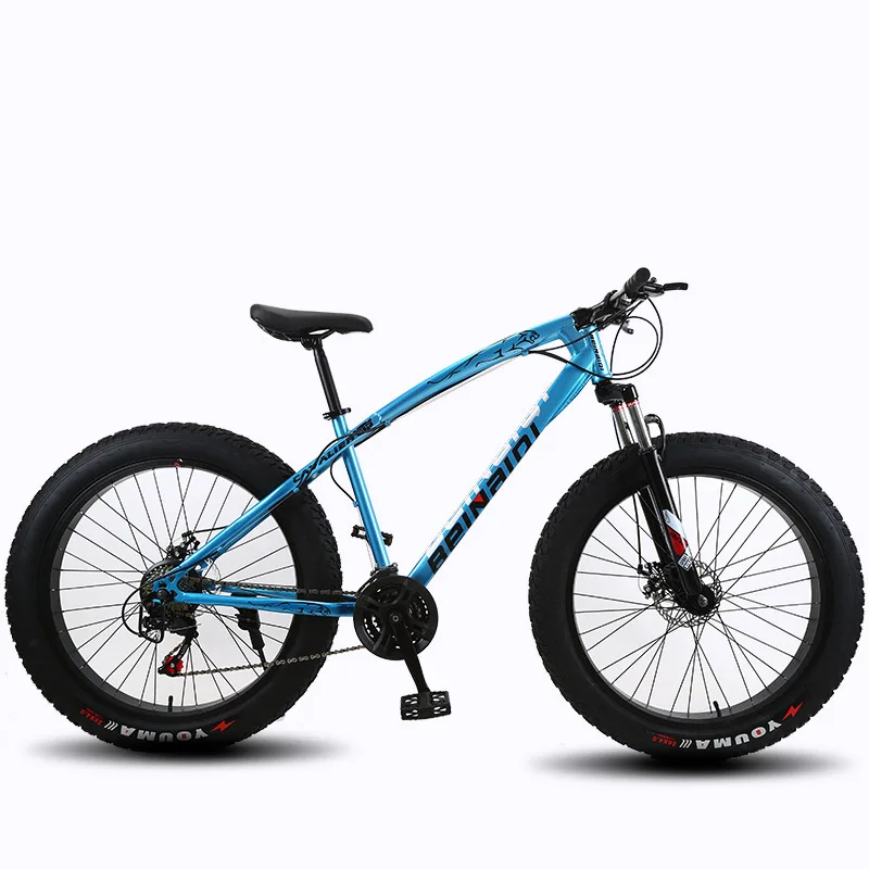 

Free Delivery 21 Speed Mountain Bike 26 * 4.0 Fat Tire Bikes Shock Absorbers Bicycle Snow Bike