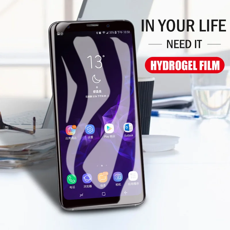 2 шт Гидрогелевая Защитная пленка для samsung Galaxy S10 S9 S8 Plus Защитная пленка для samsung Note 9 8 S7 S6 Edge не стекло