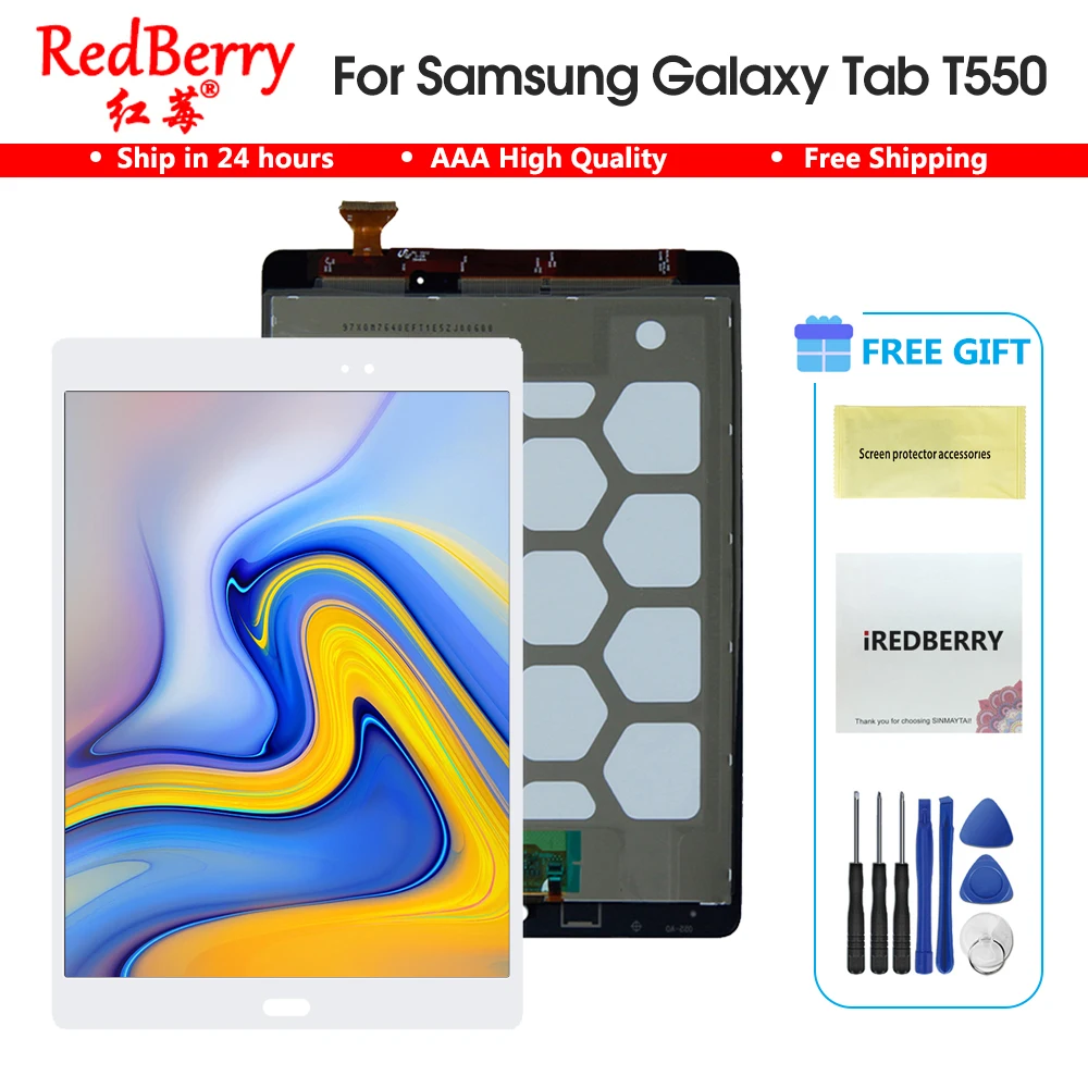 ЖК-дисплей T550 диагональю 9 7 дюйма для Samsung Galaxy Tab A SM-T550 T551 T555 матрица сенсорный