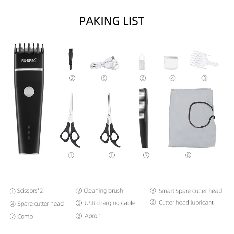 Машинка для стрижки волос Rospec с керамическим лезвием и зарядкой от USB | Бытовая