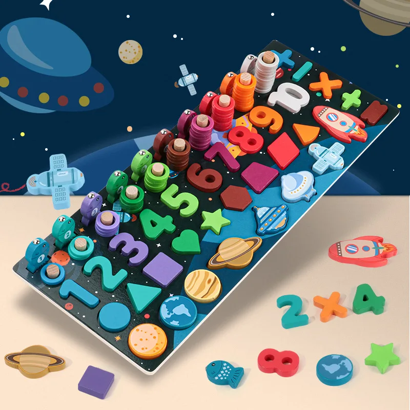 

Math Toys For Toddlers Educational Wooden Puzzle Fishing Toy Kids Montessori Count Number Shape Matching Sorter Games Busy Board