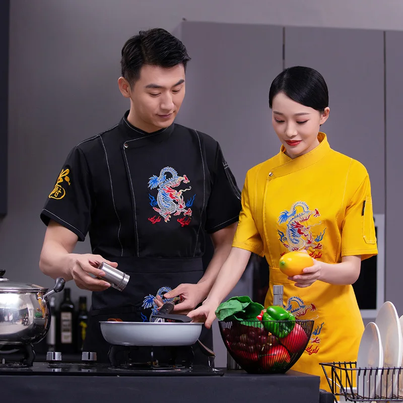 

Мужская и женская форма шеф-повара, куртка с полурукавами для ресторана и кухни в западном стиле