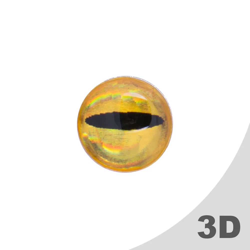 50 шт 3D голографические золотые лягушки глаза для приманки, живые 3D рыболовные глаза для приманки, бас муха