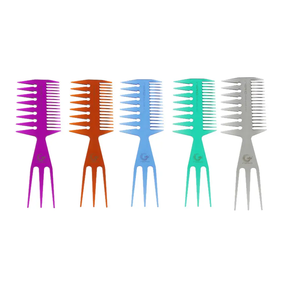 

3-in-1 Men's Oily Hair Pick Comb Dye Hairdressing Styling Wide Tooth