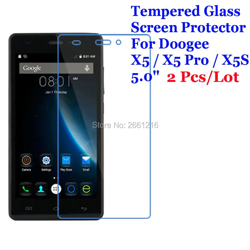 

2 Pcs/Lot For Doogee X5 X5S Tempered Glass 9H 2.5D Premium Screen Protector Film For Doogee X5 / X5 Pro / X5S 5.0"