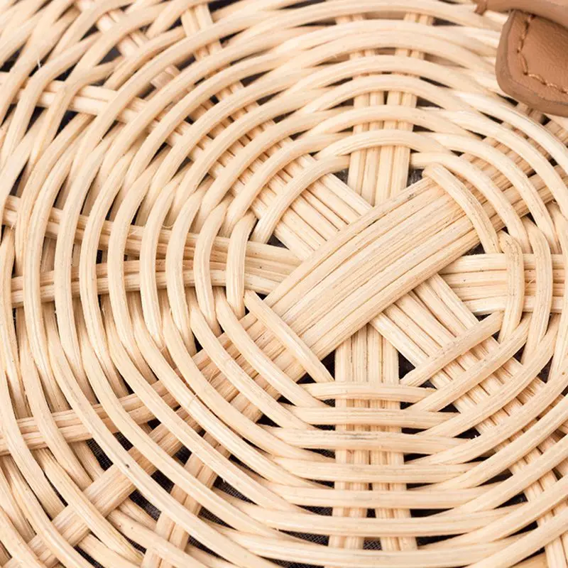 Женская соломенная сумка в богемном стиле БАЛИЙСКАЯ пляжная из ротанга