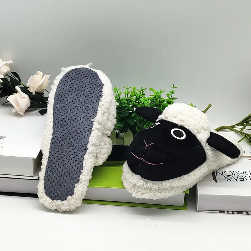 Шлепанцы из овечьего меха мужские и женские зимние шлепанцы домашние тапочки на