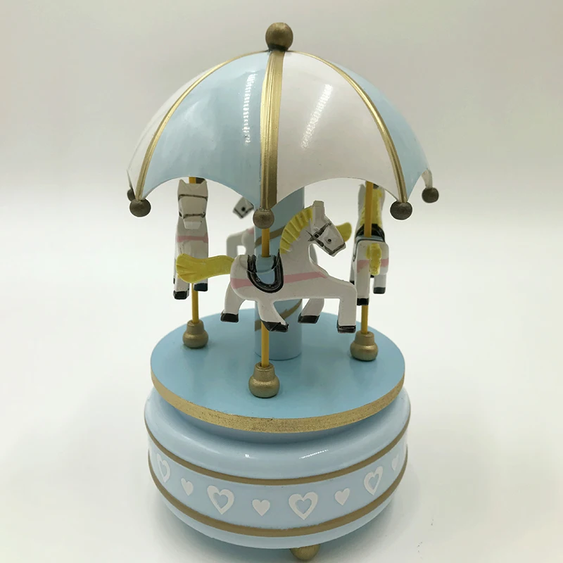 Крутящаяся Карусель лошадь музыкальная шкатулка завершать работу детская