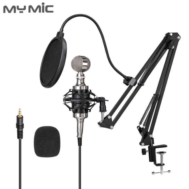 Конденсаторный Студийный микрофон My Mic Q680X с регулируемой подставкой для