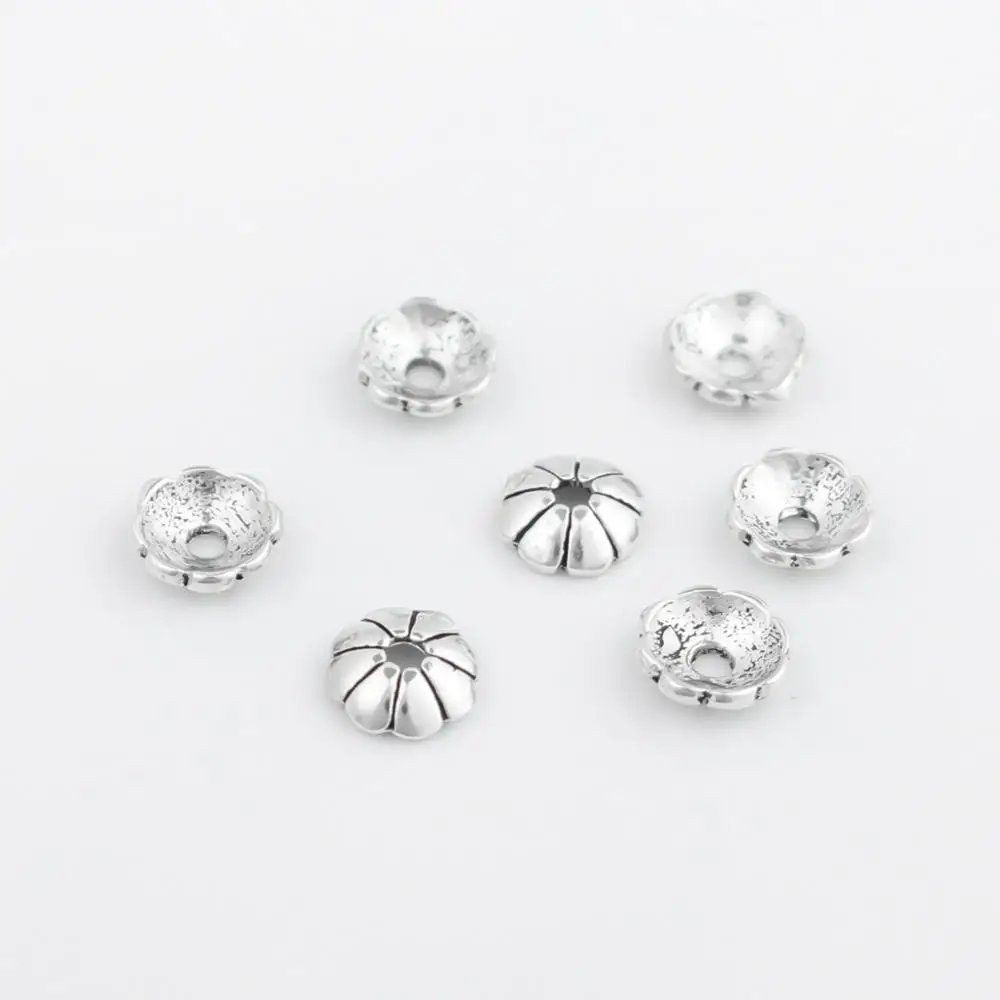 

DoreenBeads Sterling Silver Beads Caps Flower Silver Hollow Out DIY Fashion Jewelry , 1 Gram (Approx 2-9 PCs)
