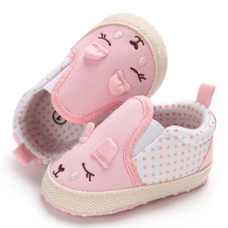 Cute Newborn Baby Boys Girls Soft Cotton Shoes Anti-Slip Moccasins Toddler Cartoon First Walkers |