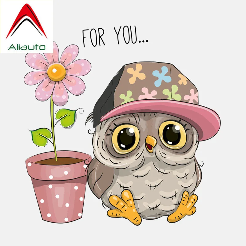 Наклейки на автомобиль Aliauto декоративные цветы в виде совы Виниловая наклейка