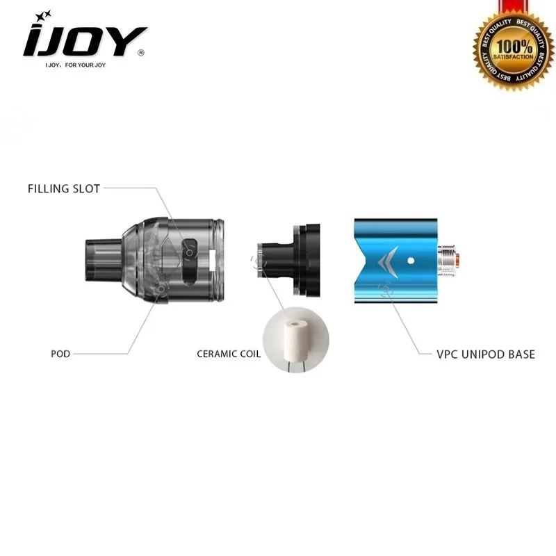 IJOY Stick VPC Pod Kit 15 Вт 1100 мАч встроенный батарейный мод с 1 6 мл электронная сигарета