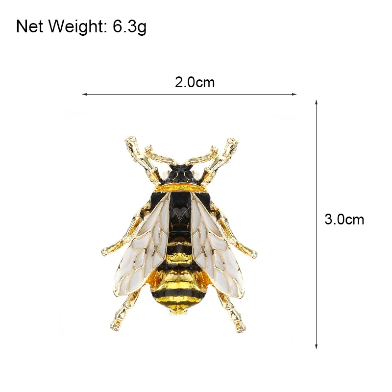 Эмалированная брошь ALLYES Детская Брошь в виде летучей пчелы