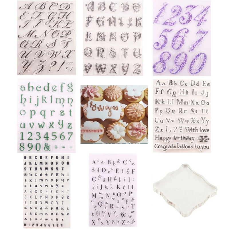 

DIY Letter Alphabet Silicone Cake Cookie Cutter Embosser Stamp Sticky Pad Sugarcraft Fondant Decorating Tools