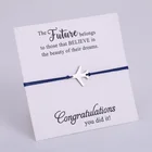 Простой браслет в виде самолета, подарок на выпускной, регулируемое ювелирное изделие унисекс