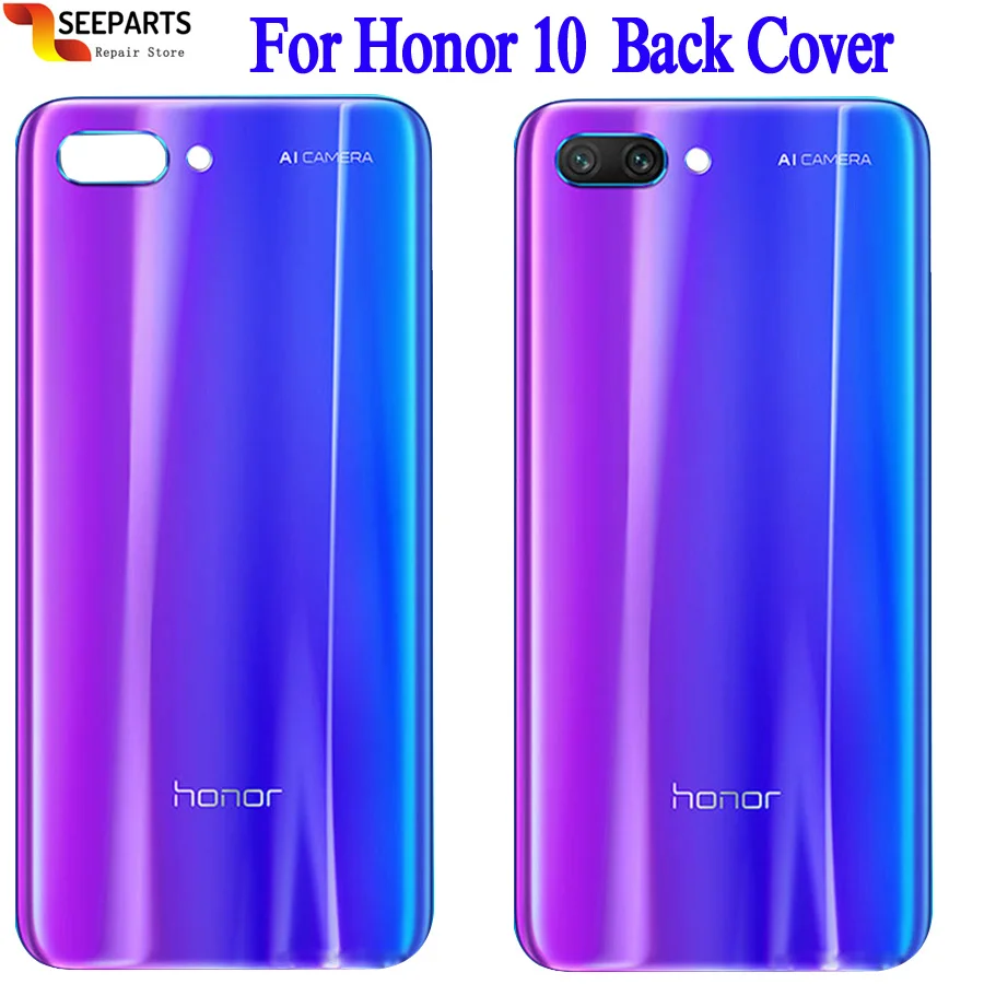 Задняя крышка батарейного отсека для Huawei honor 10 стеклянная корпуса honor10 Крышка