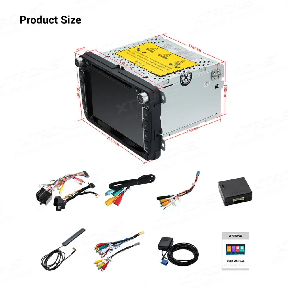 Автомобильный DVD-плеер XTRONS на Android 10 0 PX5 с радио и GPS для VW Volkswagen Golf Passat Touran Tiguan Sharan