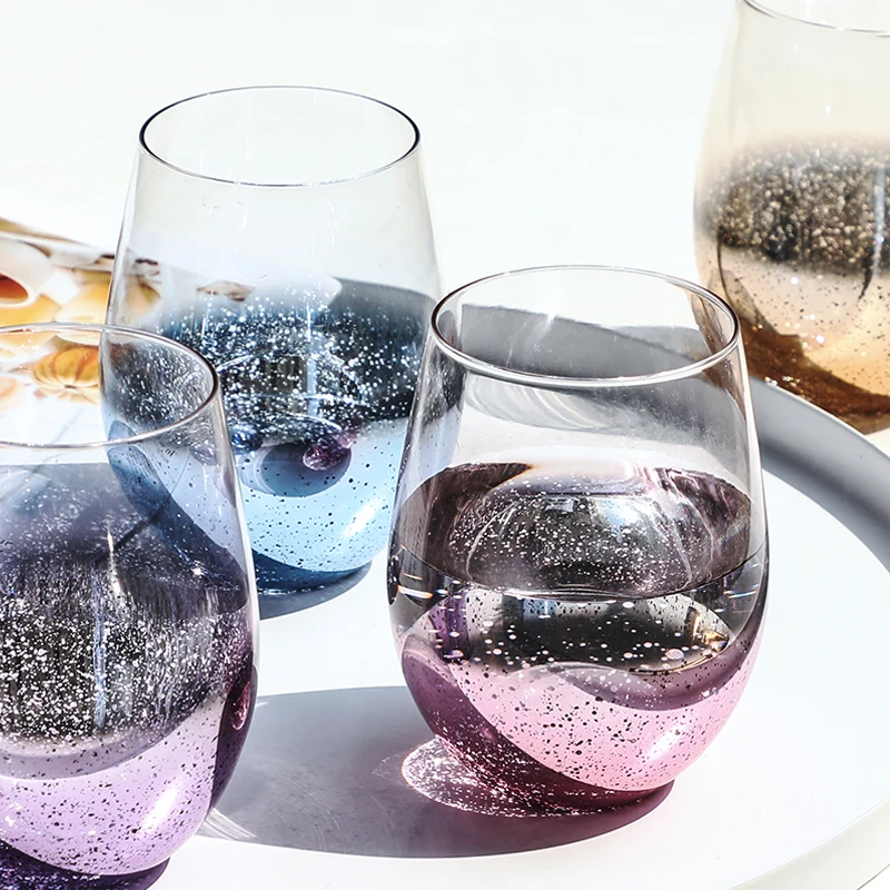 Прозрачная стеклянная чашка со звездами в скандинавском стиле термостойкая