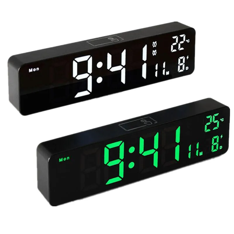 Temperature Date Dual Alarms Voice Control Electronic Table 