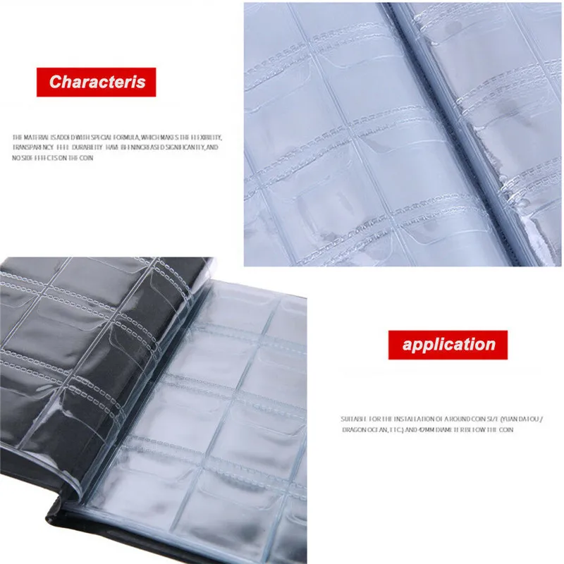 Новинка 120 держатели для монет хранение Денег Пенни карманный альбом книга папка