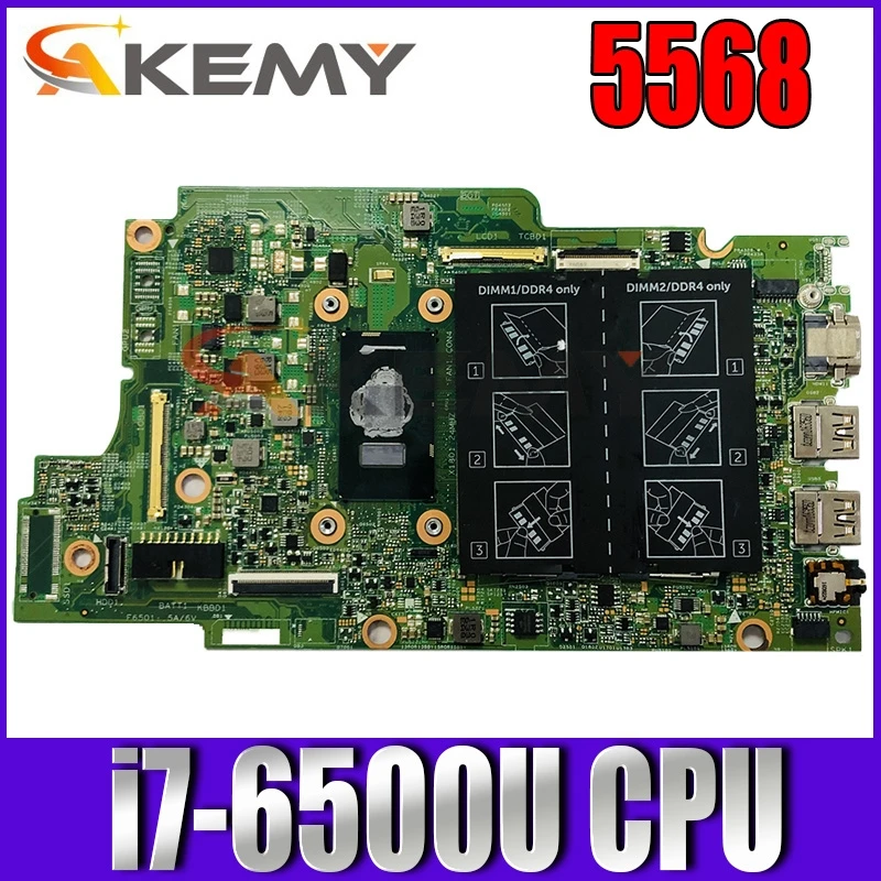 

100% working for dell inspiron 5568 motherboard 0PJDNR 15296-1 with SR2EZ i7-6500 cpu in-built tested ok