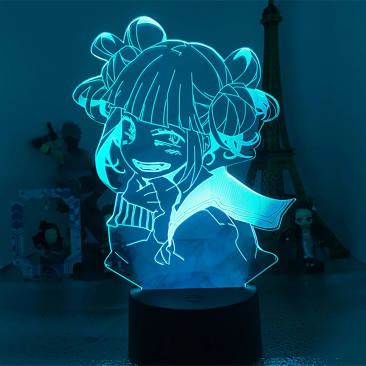 

Фигурка аниме Моя героя академия, модель, светодиодный светильник, химико Тога, экшн-фигурки, 3D лампа, украшение для любимых аниме, подарок н...