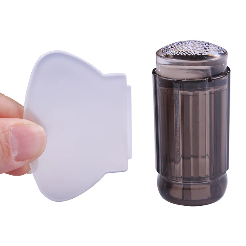 Штамповка для ногтей трафареты Желейный штамп чистая прозрачная головка скребок