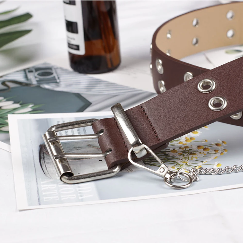 Эластичный ремень для широкой талии унисекс металлический с пряжкой модный