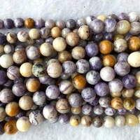 2pcs natural lavender picture jasper round beads 15 5 strand