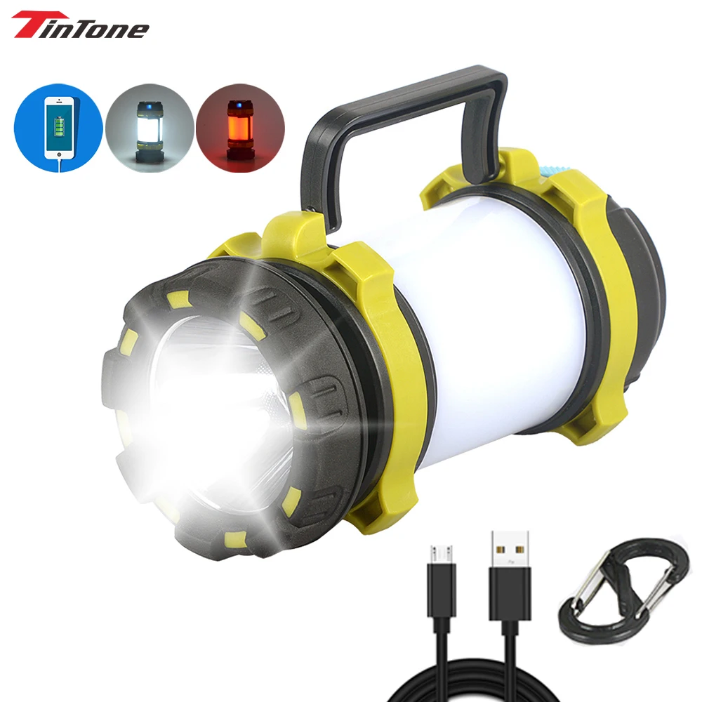 

8000LM LED Camping Lantern USB Rechargeable Lantern for Hurricane Emergency Hiking Fishing Built-in Batteries Flashlight