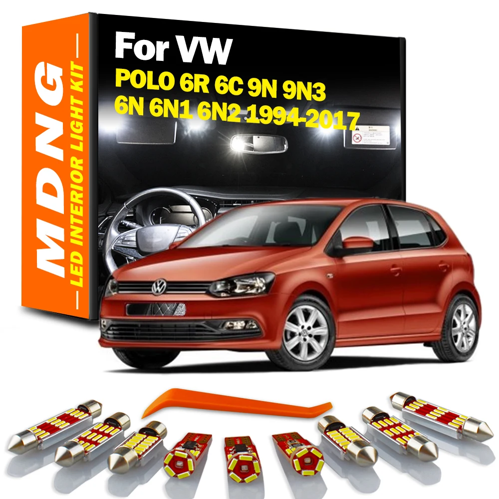 MDNG Canbus автомобильная светодиодная лампа для салона комплект ламп VW Volkswagen POLO 6R 6C 9N