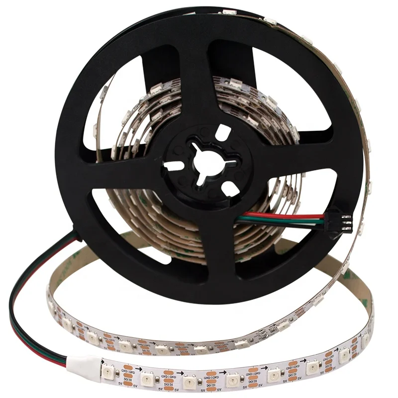 5 в постоянного тока SMD5050 10 мм FPBC светодиодная RGB полоса 18 Вт/м 60 пикс./м WS2812B