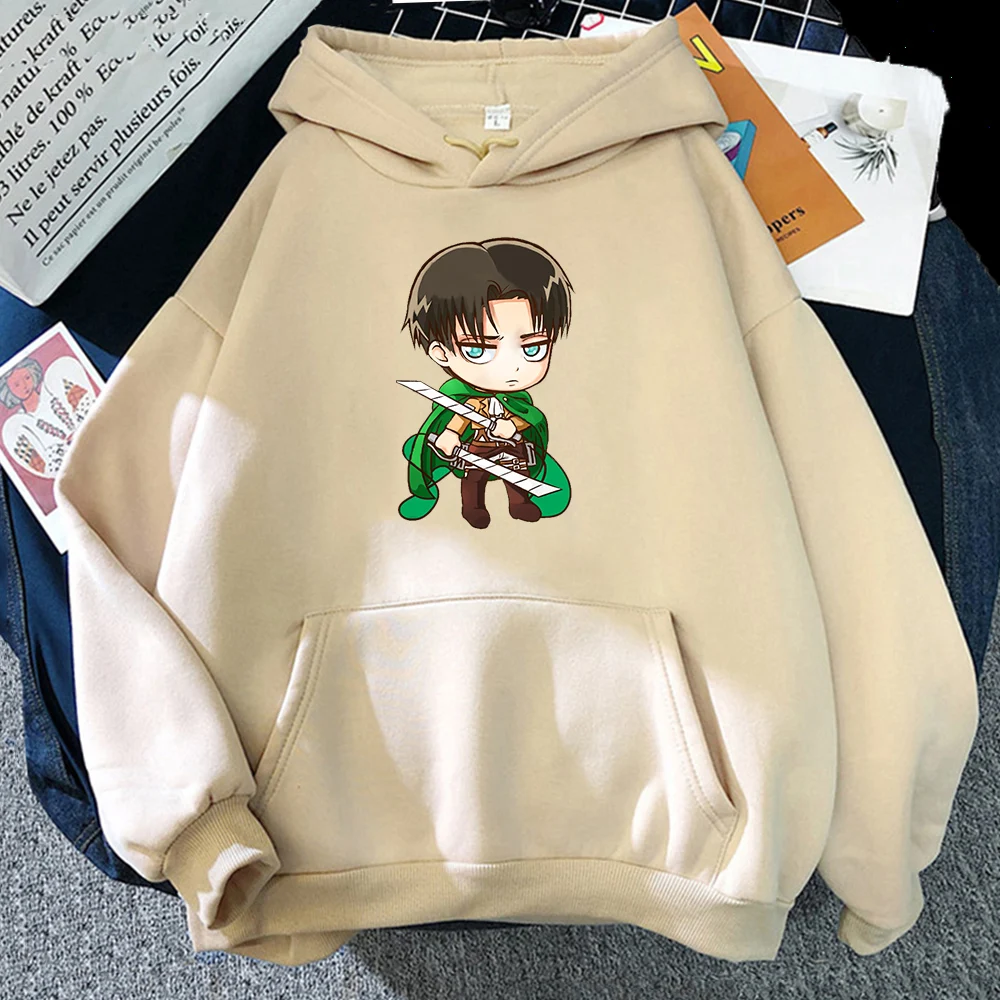 

Attack on Titan Hoodie Funny Cartoon Harajuku 90s Sweatshirts Winter Hoodies Men Womens Hip Hop Levi Sweatshirt Hoody Anime Tops