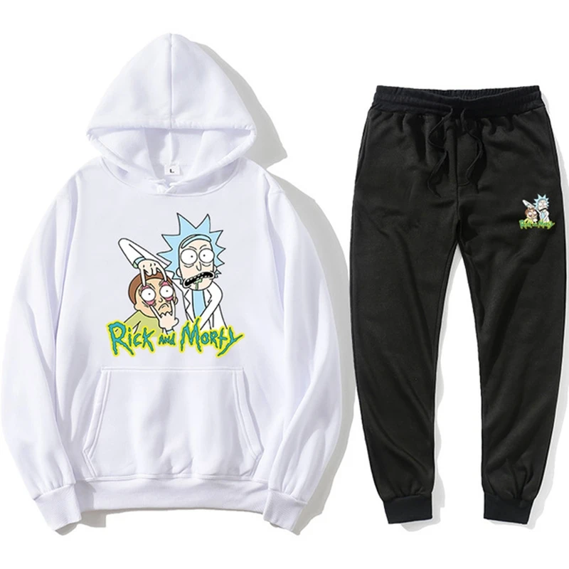

Popular Print Rick And Moti Sports Suit Men'S Cartoon Hoodie Fashion Street Hoodie Long Sleeve Casual Suit Rick Mort