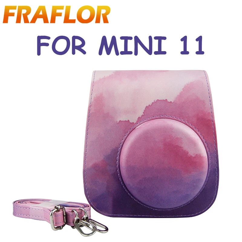 Чехол для камеры Polaroid Fuji Fujifilm Instax Mini 11 из искусственной кожи с розовым облаком и