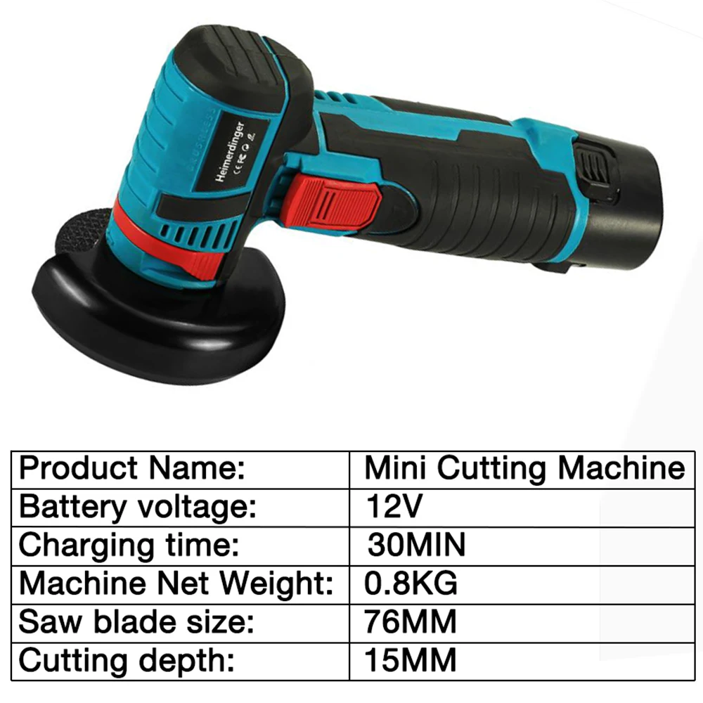

12v lithium battery brushless angle grinder, lithium battery small cutting machine, 20000 rpm high-speed power tool