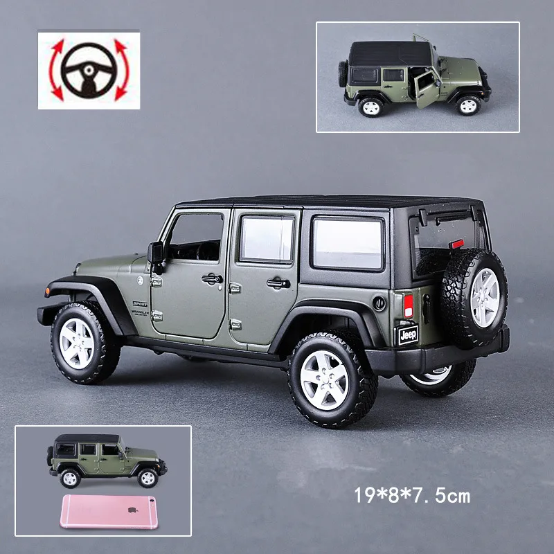 Maisto 1:24 2015JEEP Wrangler гоночный автомобиль с откидным верхом брелок для автомобильных