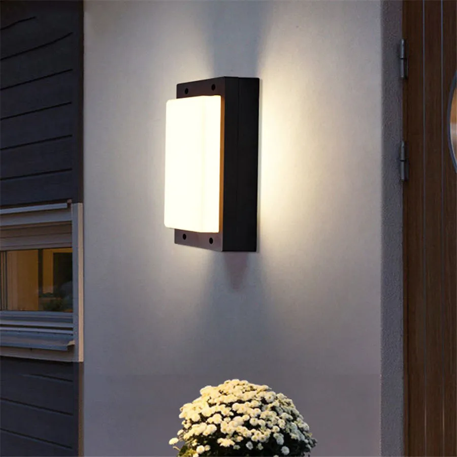 

15W LED Wall Sconce Outdoor Waterproof Porch Light Modern Creative Wall Lamp For Hotel Villa Garages Patio Garden Corridor Aisle