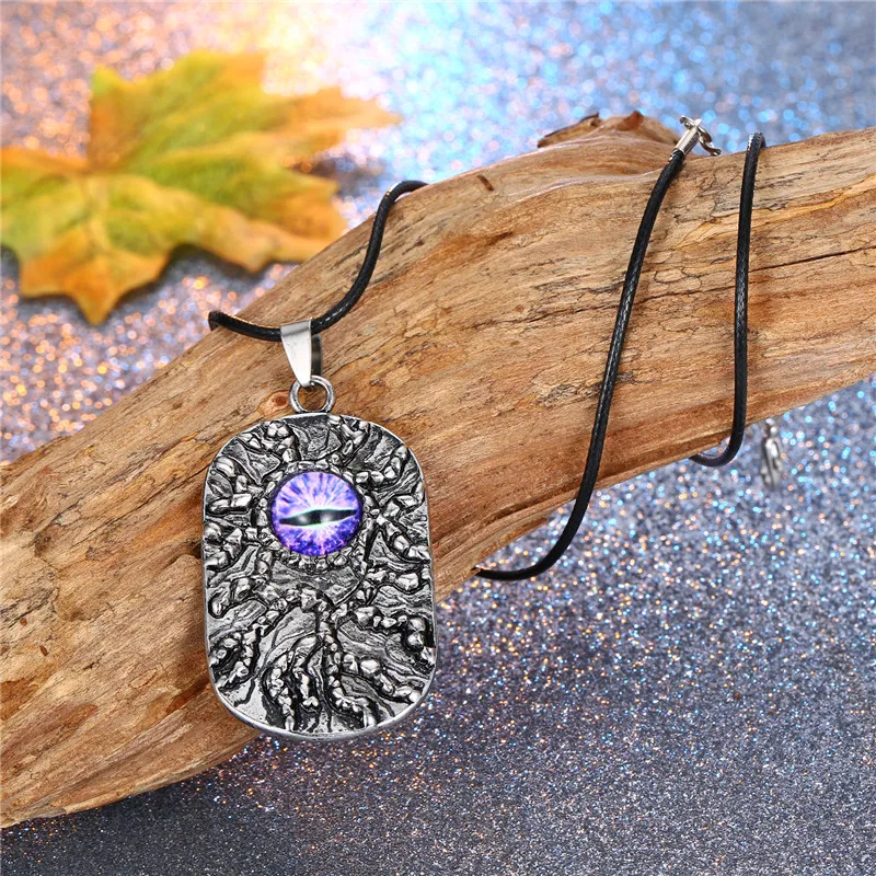 1 шт. готическое панк ожерелье с собачьей биркой злой глаз для мужчин и женщин
