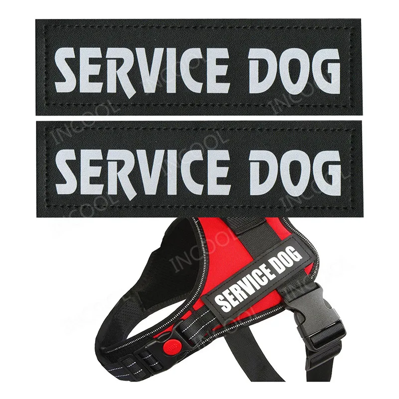 2 PCS SERVICE DOG PVC Rubber Patch Tactical Military Patches Combat Badges Hook Back For Dogs Pets Harness Vest | Дом и сад